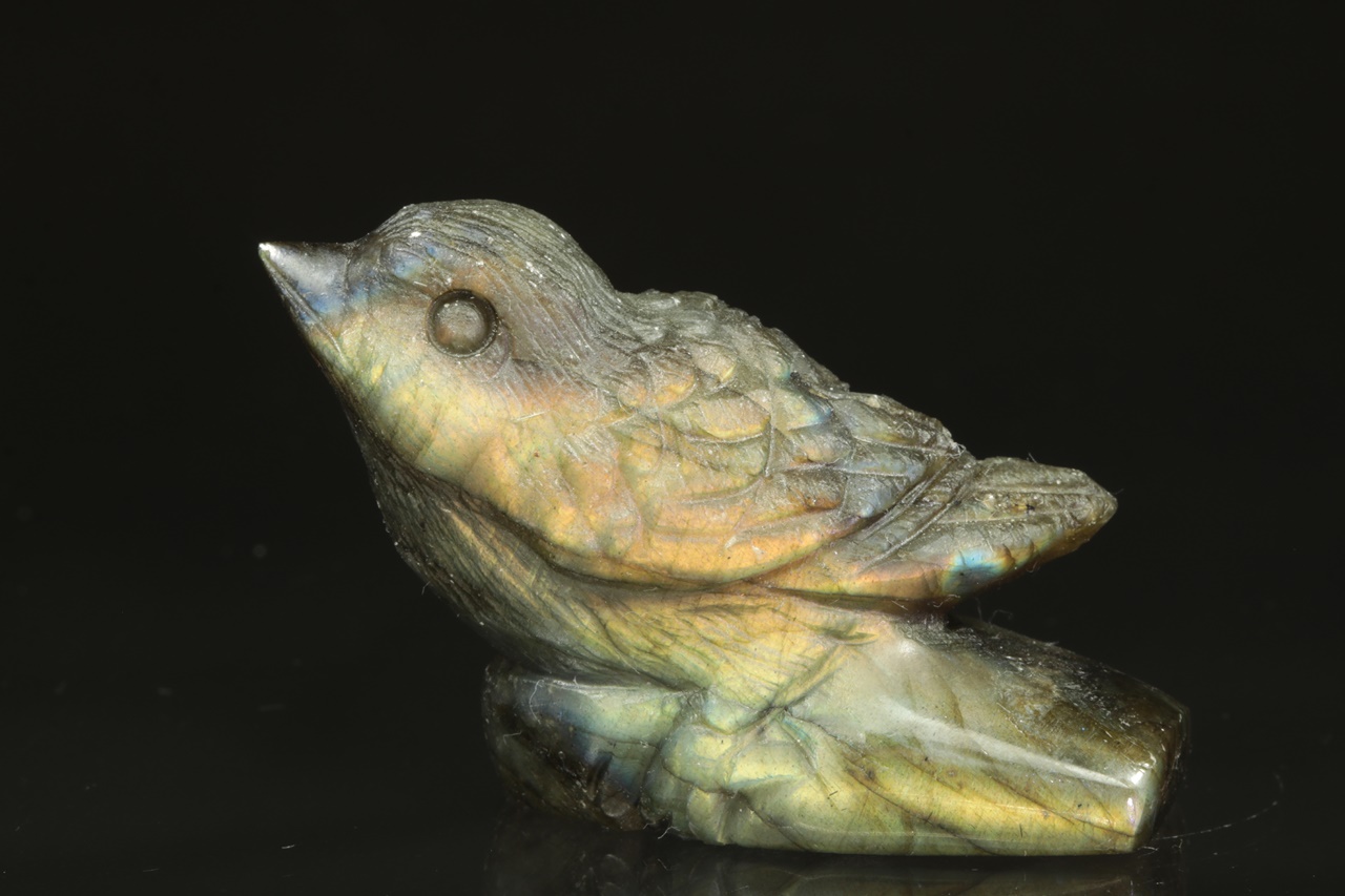 Labradoritový ptáček