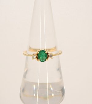 Prsten smaragd, diamant